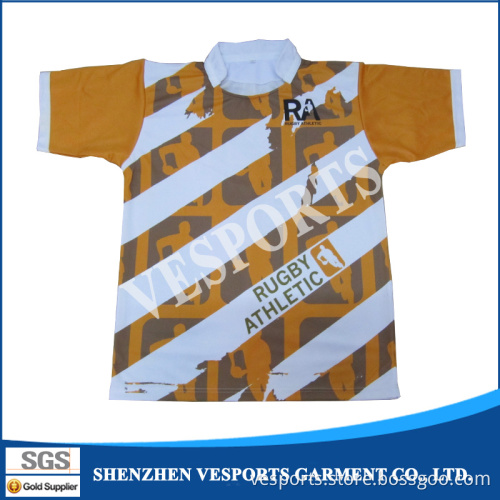 100% Polyester Fabric Custom Rugby Jerseys